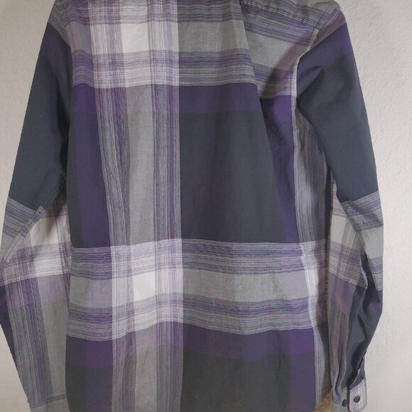 Express Men's Dress Shirt in Black and Purple Very Nice! - Picture 7 of 9